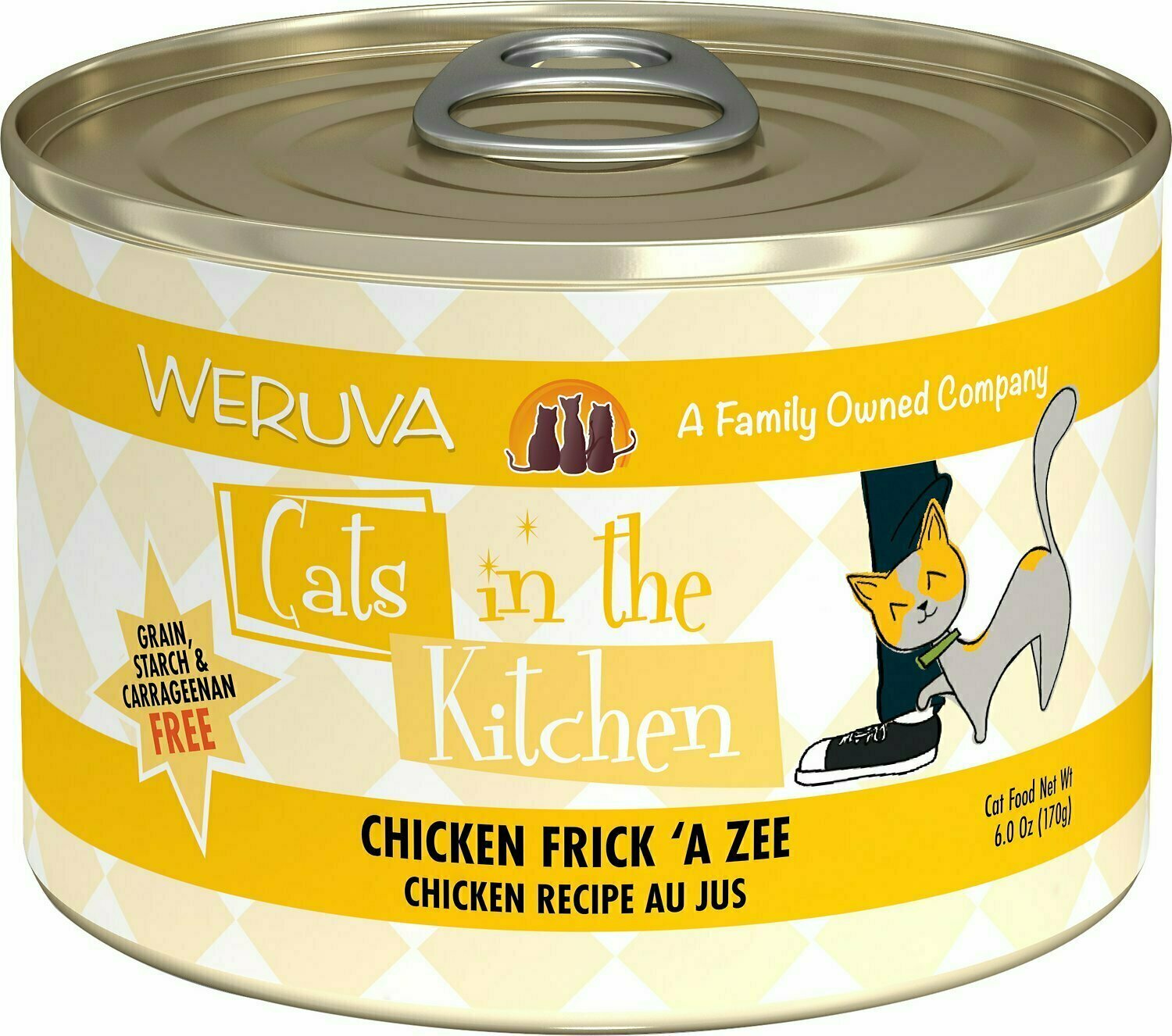Weruva Cats in the Kitchen Chicken Frick 'A Zee Chicken Recipe Au Jus Grain-Free Wet Cat Food - 6 oz.