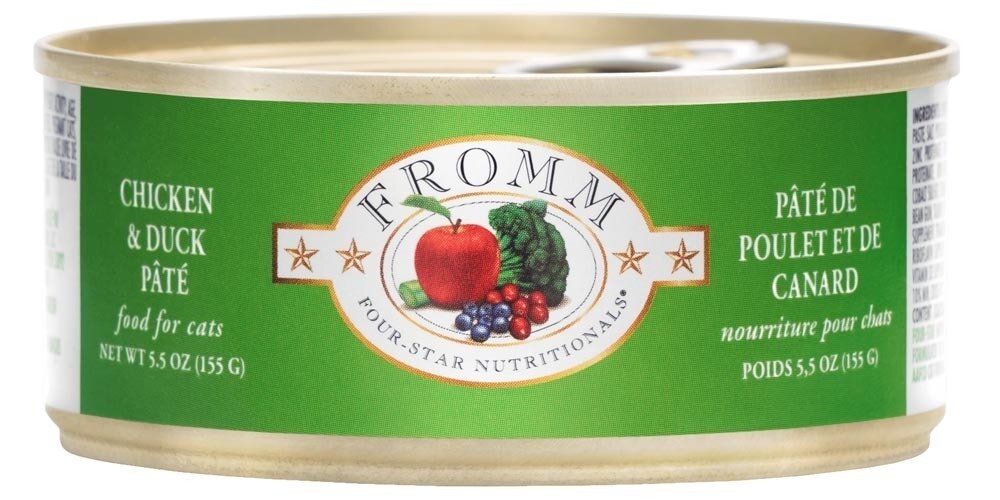 Fromm Four Star Grain Free Chicken and Duck Pate Canned Cat Food - 5.5 oz.