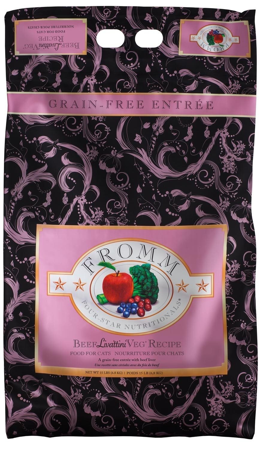 Fromm Four Star Grain Free Beef Livattini Veg Dry Cat Food - 4 Pound