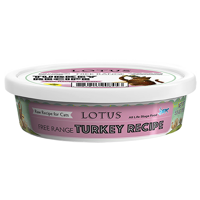 Lotus Free-Range Turkey Recipe Raw Cat Food - 3.5 oz.