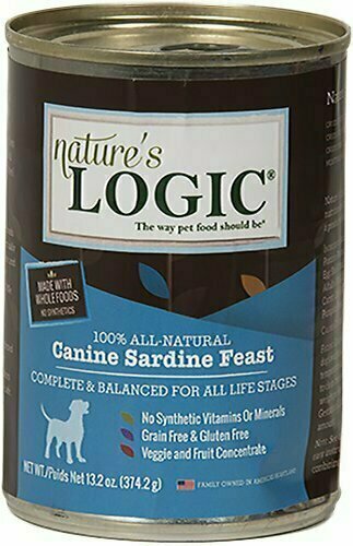 Nature&#39;s Logic Canine Sardine Feast Grain-Free Canned Dog Food - 13.2 oz.