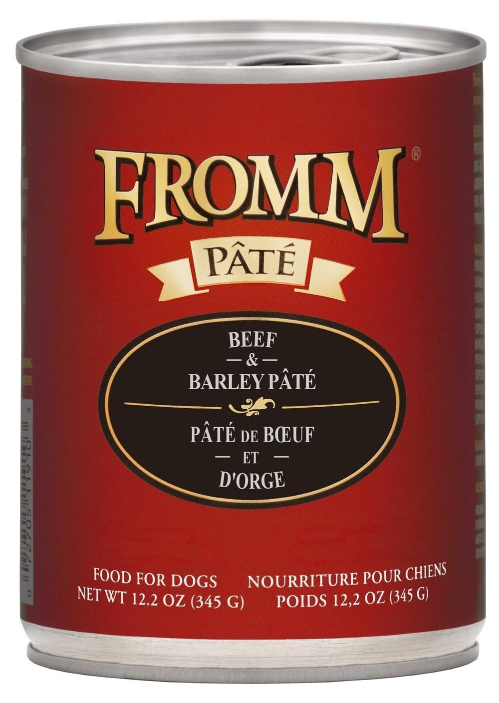 Fromm Gold Beef and Barley Pate Canned Dog Food - 12.2 oz.
