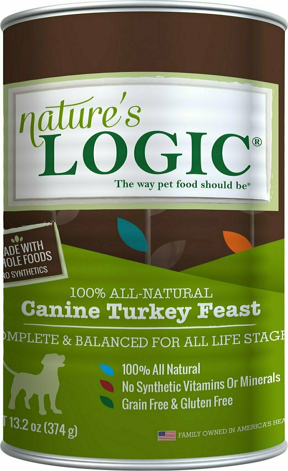Nature&#39;s Logic Canine Turkey Feast Grain-Free Canned Dog Food - 13.2 oz.