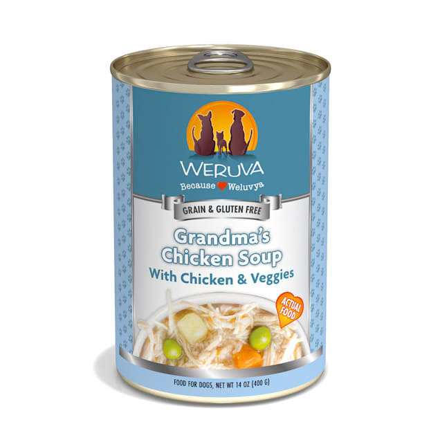 Weruva Dog Classic Grandma&#39;s Chicken Soup with Chicken&amp; Veggies Grain-Free Wet Dog Food - 14 oz.