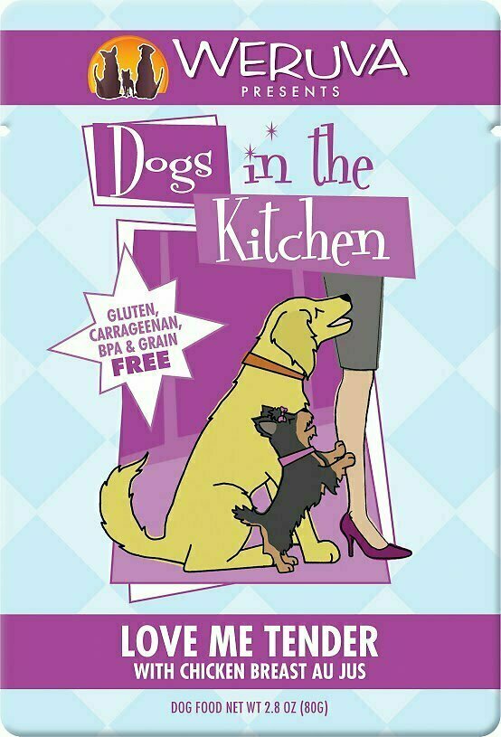 Weruva Dogs in the Kitchen Love Me Tender with Chicken Breast Au Jus Grain-Free Wet Dog Food - 2.8 oz.