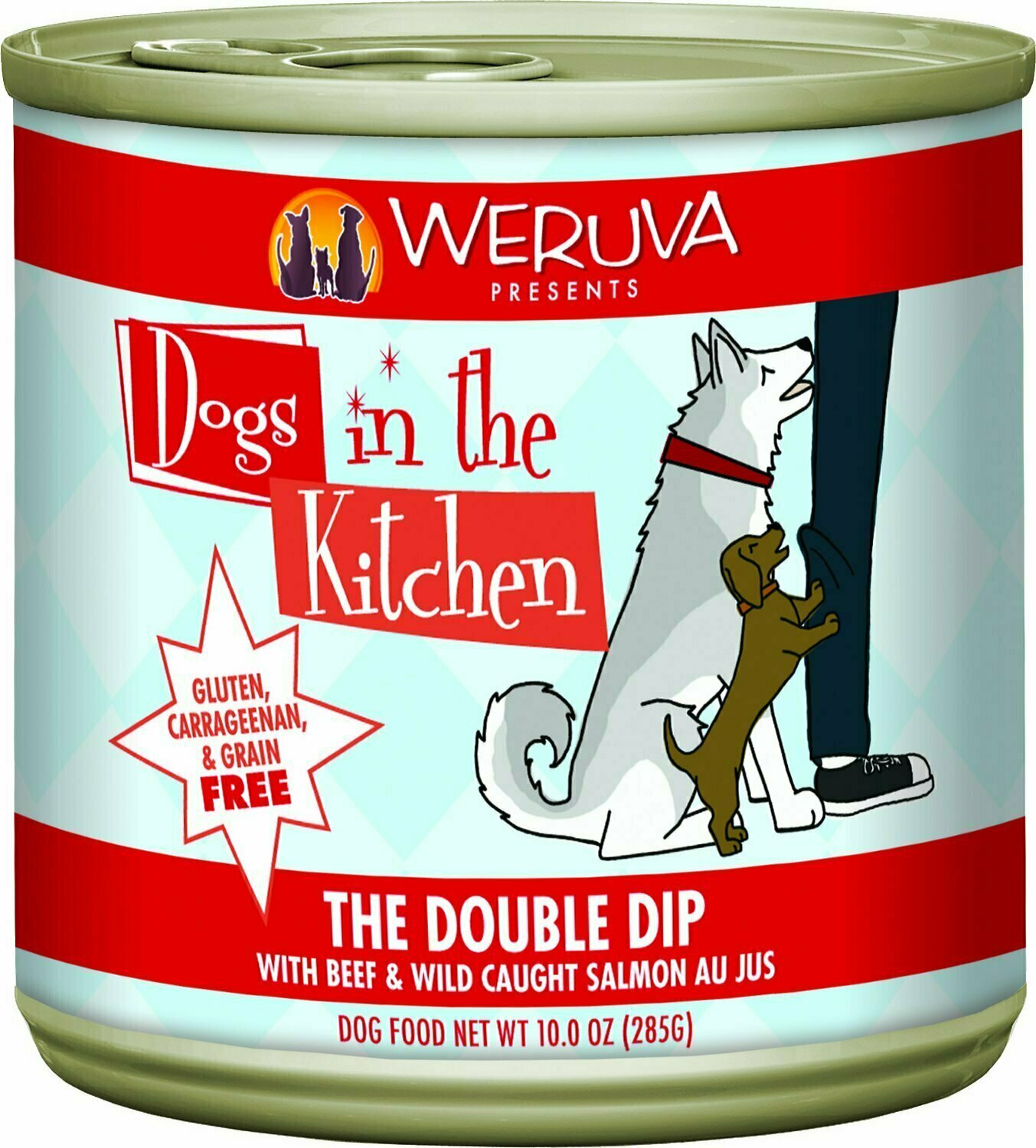 Weruva Dogs in the Kitchen The Double Dip with Beef &amp; Wild Caught Salmon Au Jus Grain-Free Wet Dog Food - 10 oz. can