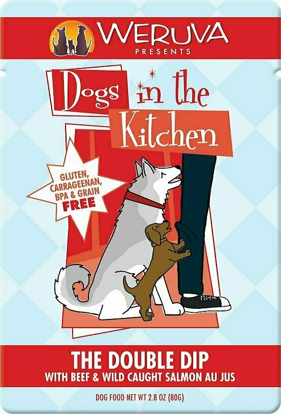 Weruva Dogs in the Kitchen The Double Dip with Beef &amp; Wild Caught Salmon Au Jus Grain-Free Wet Dog Food - 2.8 oz.