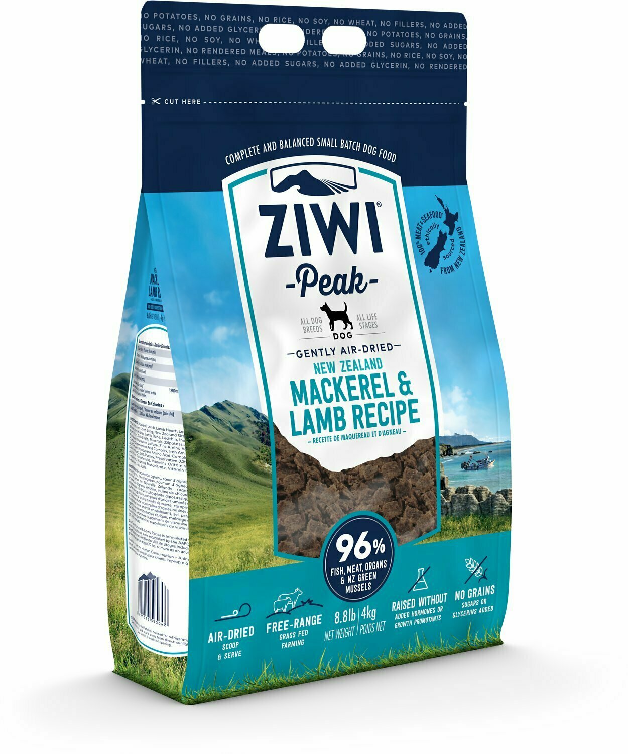 ZiwiPeak Mackerel &amp; Lamb Grain-Free Air-Dried Dog Food 2.2 Pound