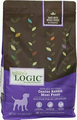 Nature&#39;s Logic Canine Rabbit Meal Feast Dry Dog Food - 4.4 Pound Bag
