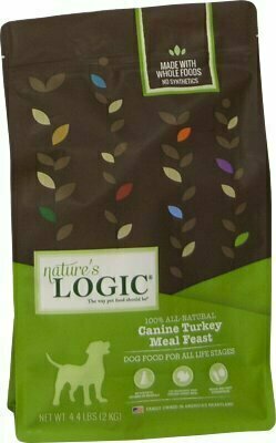 Nature&#39;s Logic Canine Turkey Meal Feast Dry Dog Food - 4.4 Pound Bag