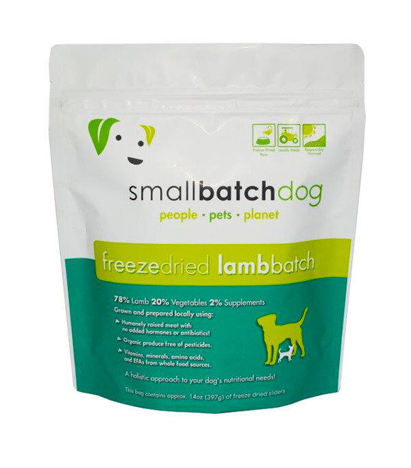 Small Batch Dog Lamb Recipe Sliders Freeze-Dried Dog Food - 14 oz.