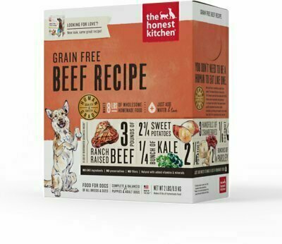 The Honest Kitchen Grain-Free Beef Recipe Dehydrated Dog Food - 2 Pound Box