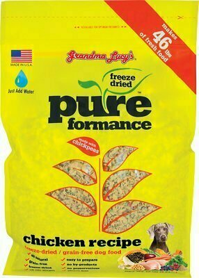 Grandma Lucy&#39;s Pureformance Grain-Free Chicken Freeze-Dried Dog Food - 10 Pound Bag