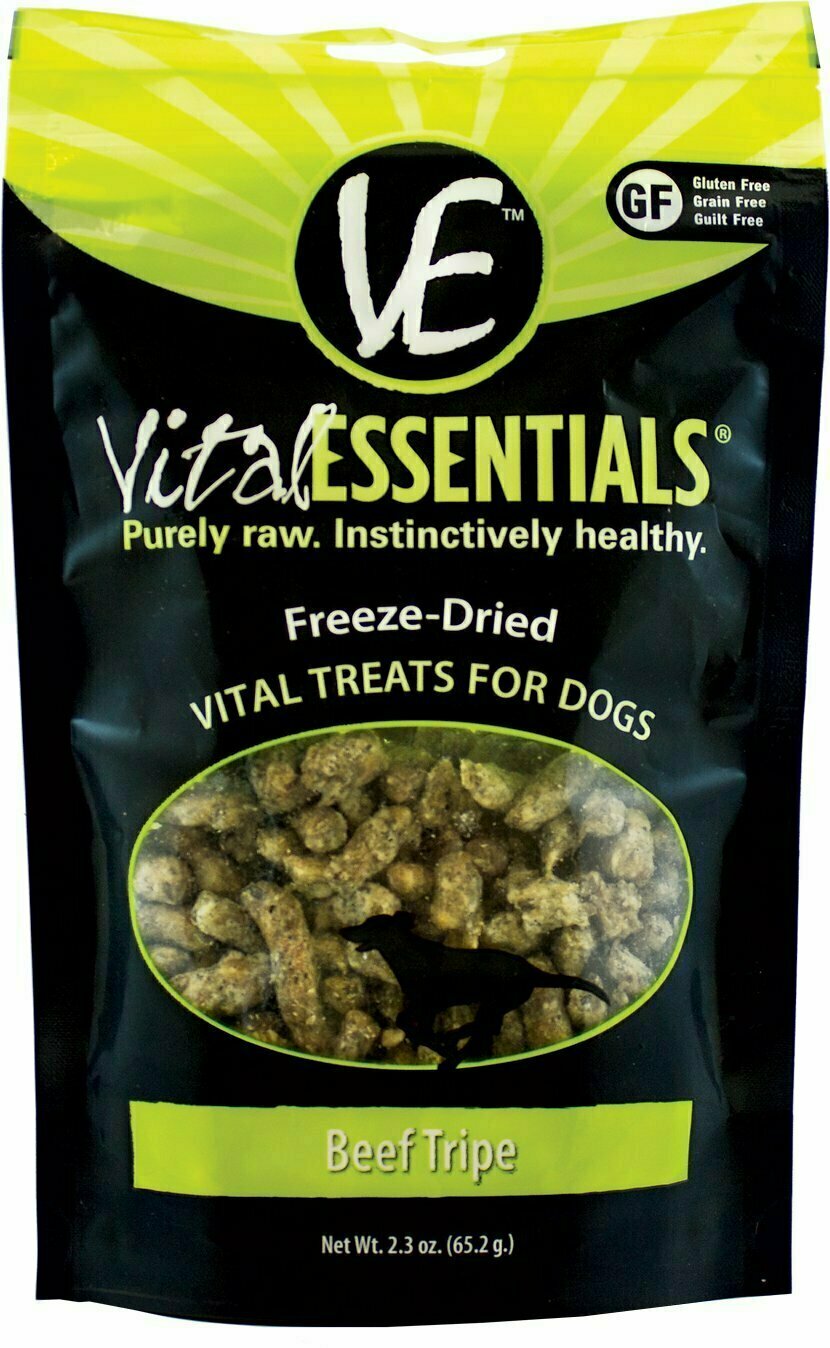 Vital Essentials Treats Beef Tripe Freeze-Dried Dog Treats - 2.3 oz. Bag