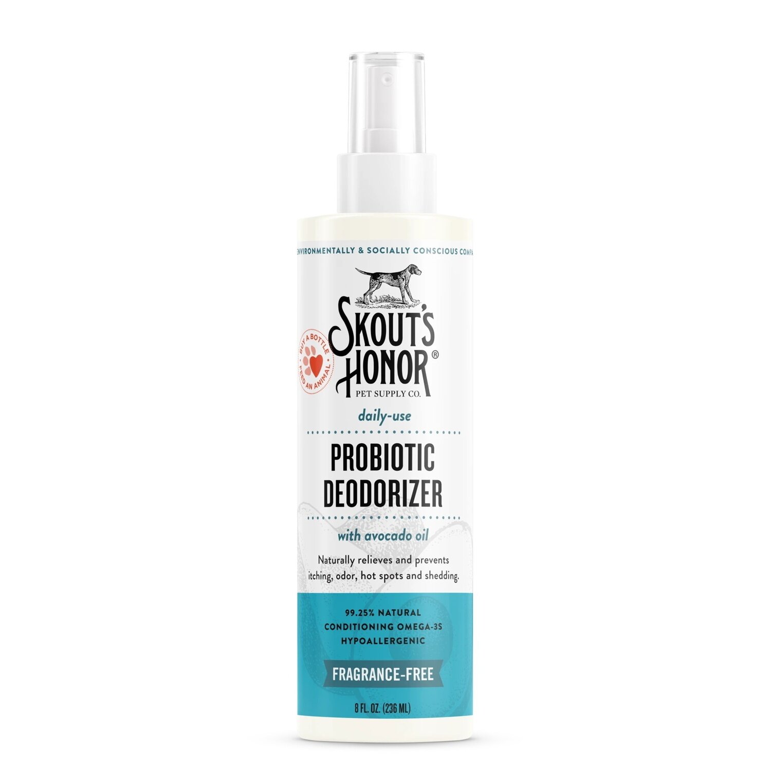 Skout&#39;s Honor Probiotic Unscented Daily-use Dog Deodorizer, 8-oz Bottle