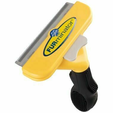 Furminator Long-hair Deshedding Tool for Dogs - Large, Yellow