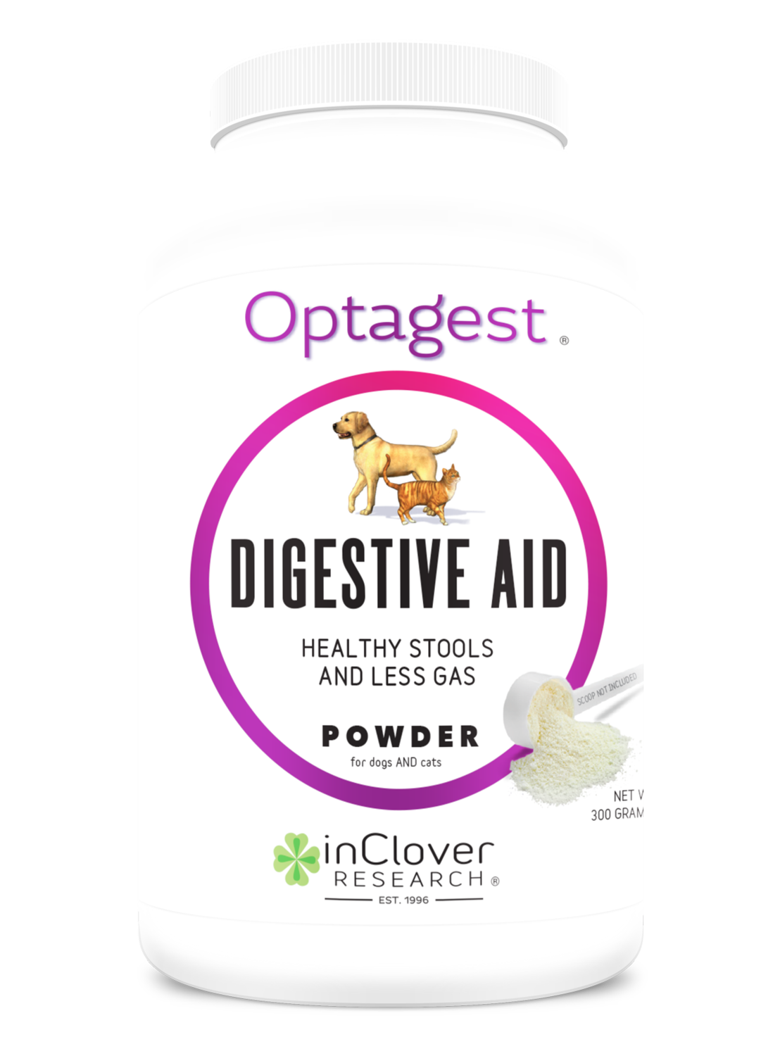 InClover Optagest Digestive Aid Powder for Dogs and Cats 10.5 oz