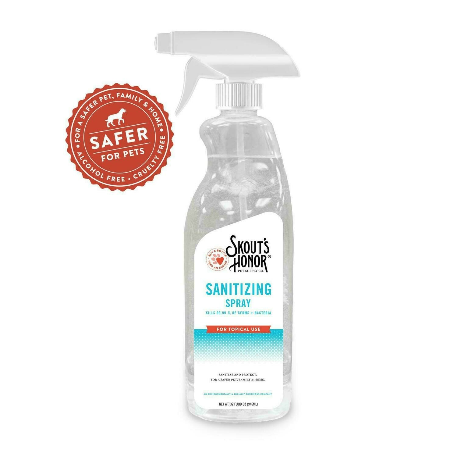 Skout&#39;s Honor Topical Sanitizing Spray for Dogs - 32 oz.