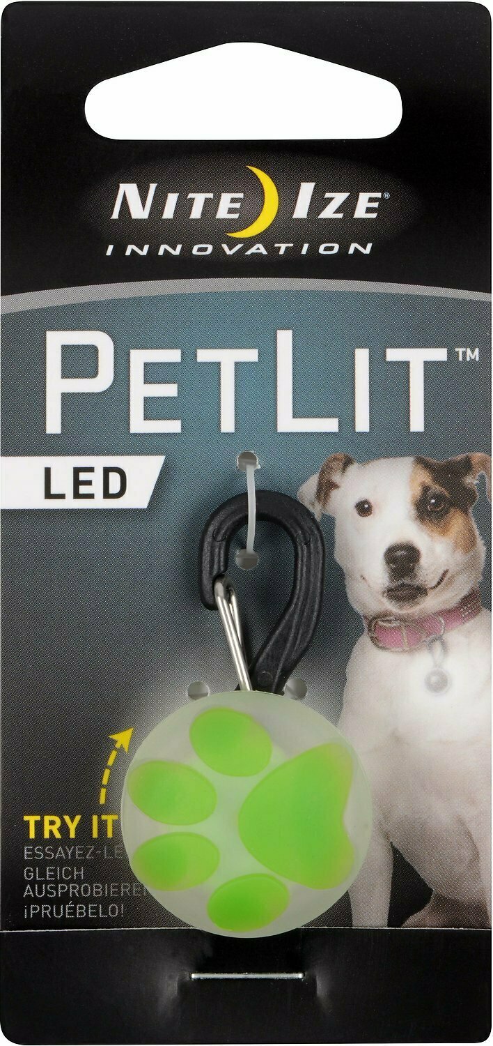Nite Ize PetLit LED Collar Light - Lime Paw