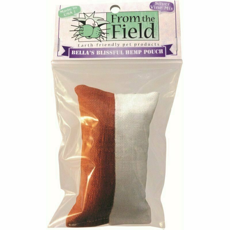 From the Field Catnip Toy Bella&#39;s Blissful Hemp Pouch With Silver Vine
