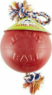 Jolly Pets Romp-n-Roll Dog Toy - Red - 8&quot;