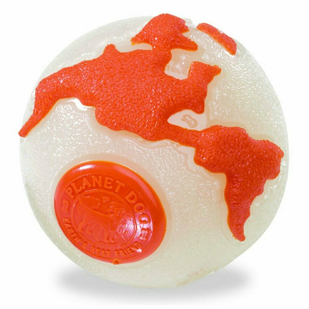 Planet Dog Orbee Tuff Ball Tough Dog Chew Toy, Glow/orange, Small