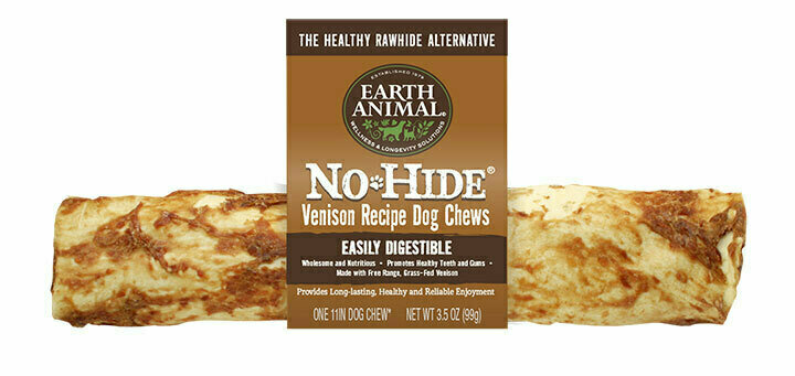 Earth Animal No-Hide Venison Chew Dog Treat - 7&quot;