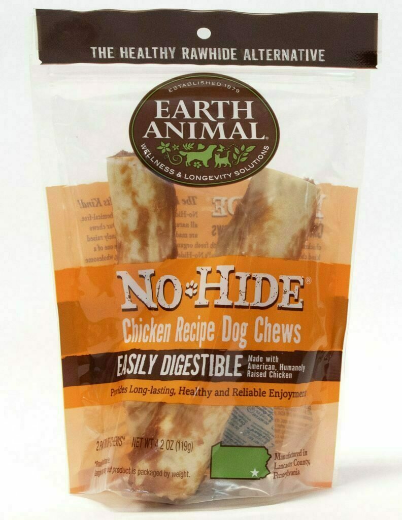 Earth Animal No-Hide Chicken Chew Dog Treat - 7&quot; 2-pack