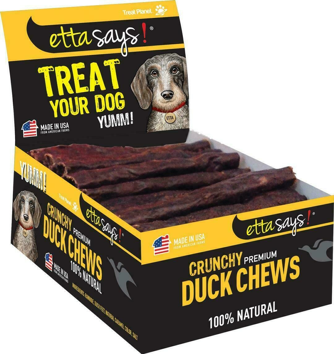 Etta Says! Crunchy Duck Chews Dog Treats - 36 Items