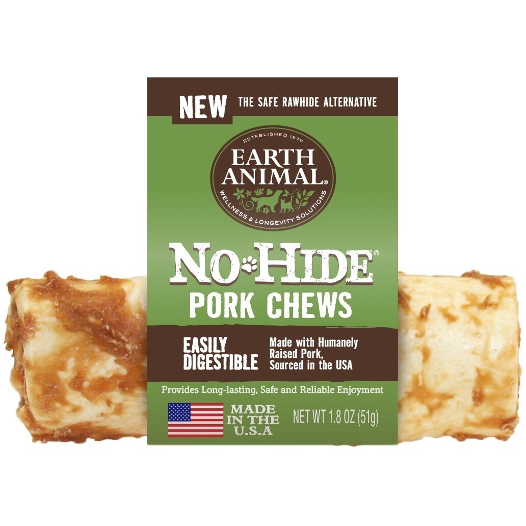 Earth Animal No-Hide Pork Chew Dog Treat - 4&quot;