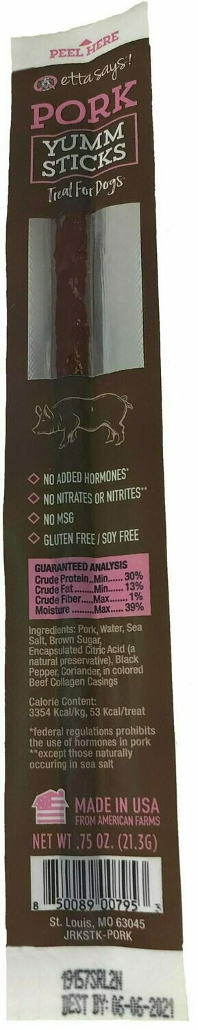 Etta Says! Pork Yumm Sticks Dog Treats - 1 Items