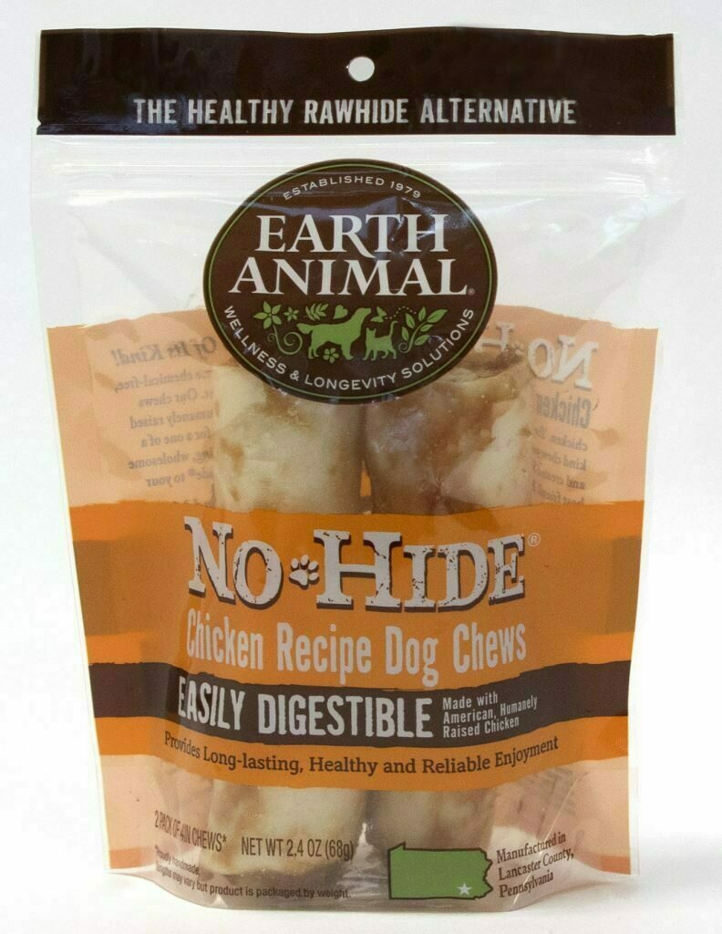 Earth Animal No-Hide Chicken Chew Dog Treat - 4&quot; 2-pack