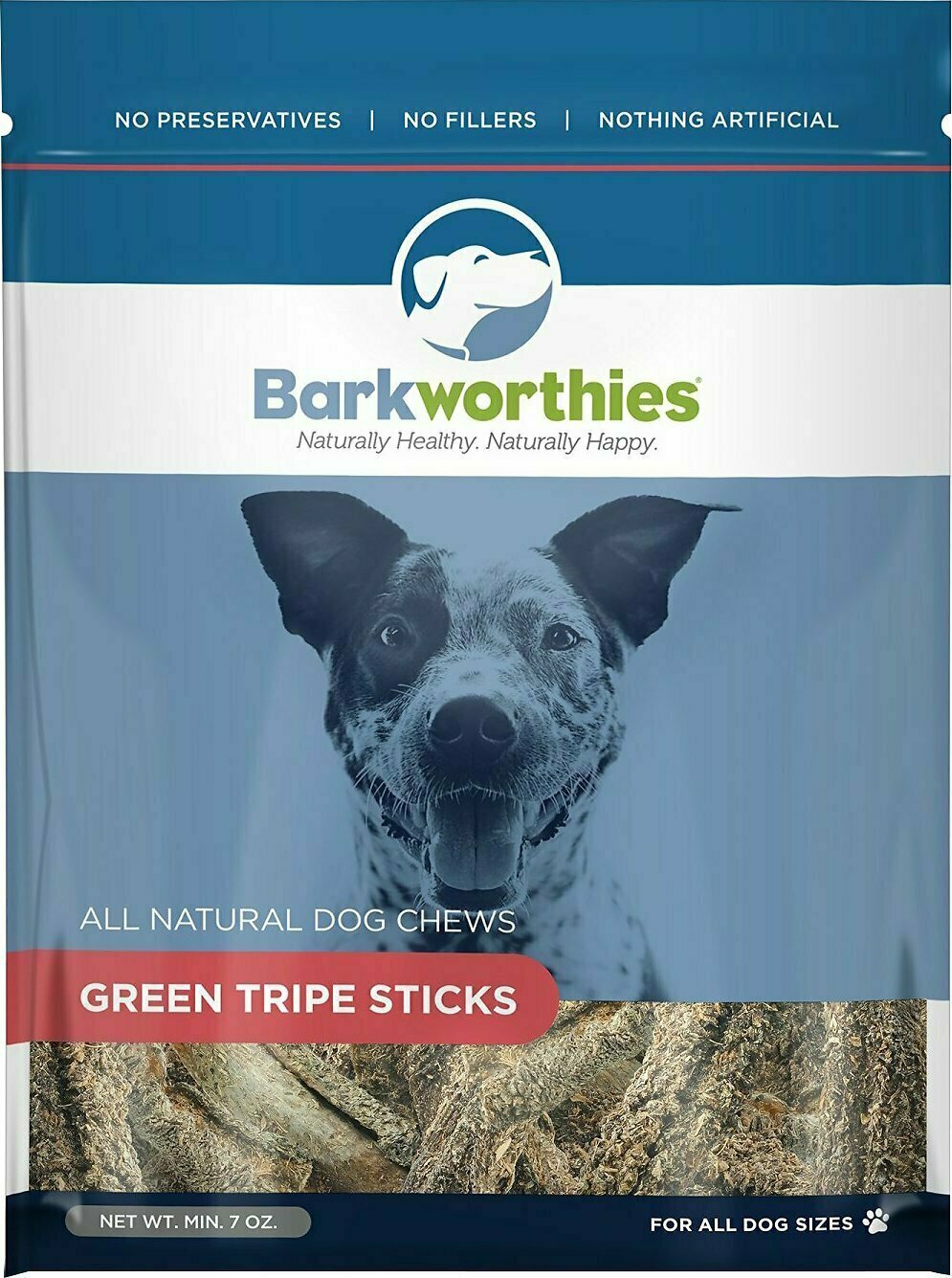 Barkworthies Green Tripe Sticks Dog Treats - 7 oz. Bag