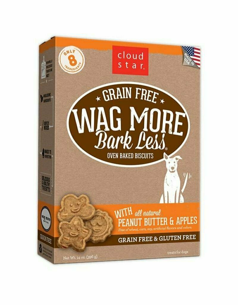 Cloud Star Grain Free  Peanut Butter and Apples Oven Baked Biscuits Dog Treats 14 oz.