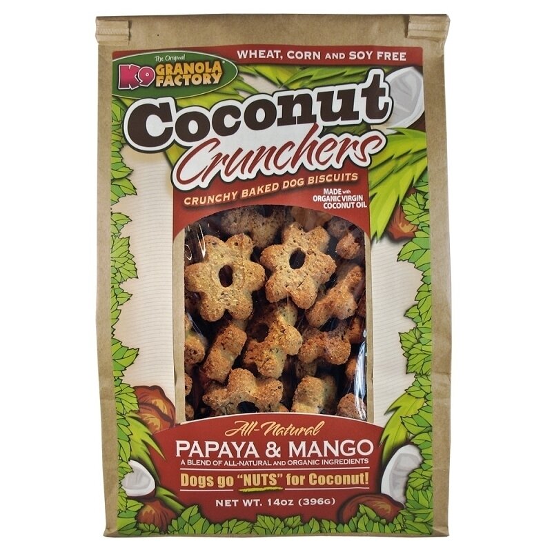 K9 Granola Factory Coconut Crunchers Mango and Papaya Dog Treats - 14 oz.