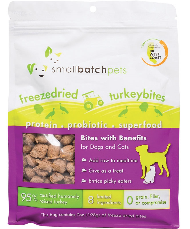 Small Batch Freeze-Dried Small Turkey Bites Dog Treats - 7 oz.
