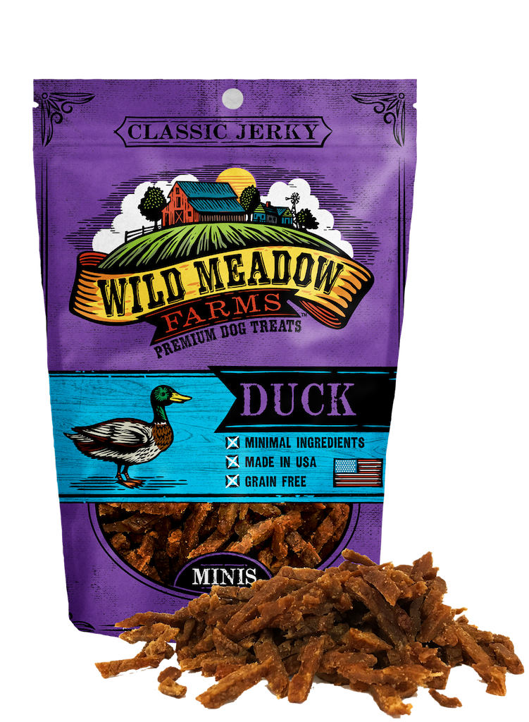 Wild Meadow Farms Classic Jerky Minis Duck Grain Free Dog Treats - 4 oz.