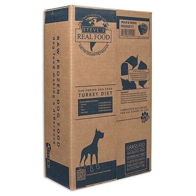 Steve&#39;s Real Food Frozen Turkey Patties Raw Dog Food - 13.5 Pound