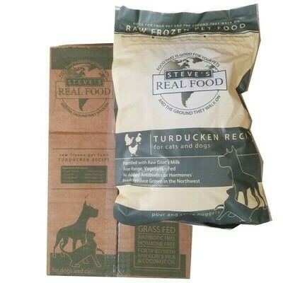 Steve&#39;s Raw Frozen Turducken BARF Recipe Dog &amp; Cat Food - Nuggets - 5 Pound