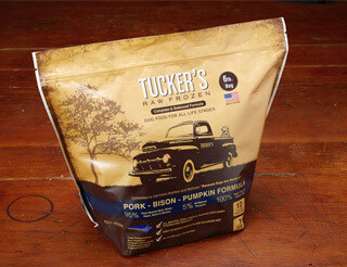 Tucker&#39;s Raw Frozen Grain-Free Pork - Bison &amp; Pumpkin Formula Raw Frozen Dog Food - 6 Pounds