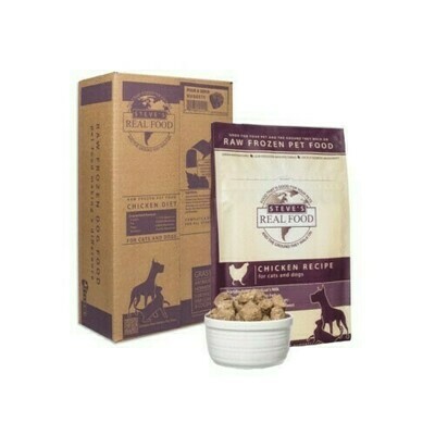 Steve&#39;s Raw Frozen Chicken Recipe Dog &amp; Cat Food - Nuggets - 5 Pound