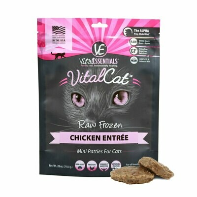 Vital Essentials Vital Cat Chicken Mini Patties Raw Frozen Cat Food - 28 oz.