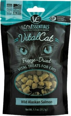 Vital Essentials Vital Cat Treats Wild Alaskan Salmon Freeze-Dried Cat Treats - 1.1 oz. Bag