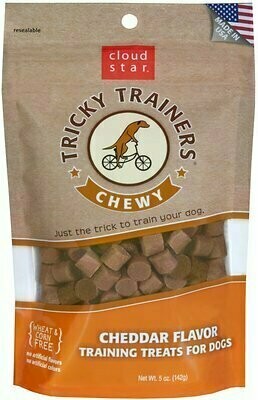 Cloud Star Chewy Tricky Trainers Cheddar Flavor Dog Treats - 5 oz. Bag