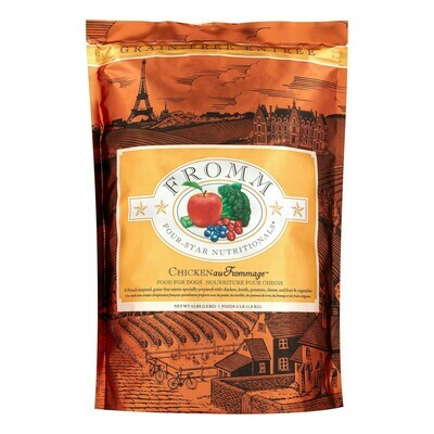 Fromm Grain-Free Four Star Chicken au Frommage Recipe Dry Dog Food -  4 Pound