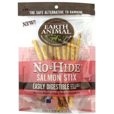Earth Animal No-Hide Salmon Stix Chew Dog Treat - 10-pk