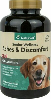 NaturVet Senior Care Aches &amp; Discomfort Dog Tablets - 60 Pieces