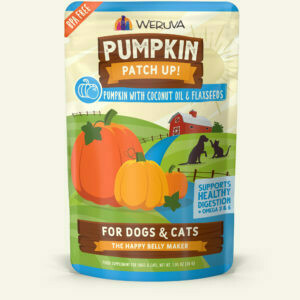 Weruva Patch Up Pumpkin with Coconut Oil &amp; Flaxseeds - Supports Healty Digestion for Cats and Dogs - 1.05 oz. Pouch (Case of 12)