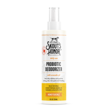 Skout&#39;s Honor Probiotic Lavender Daily Use Pet Deodorizer With Avocado Oil, Dogs &amp; Cats Deodorizer, 8 fl oz.