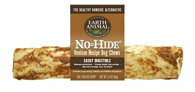 Earth Animal No-Hide Venison Chew Dog Treat - 4&quot;